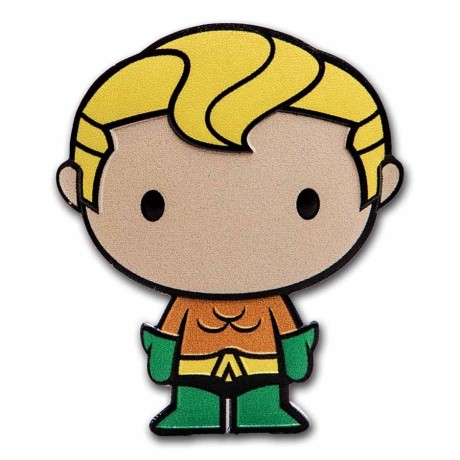 Aquaman - Chibi 1 OZ - stříbrná sběratelská mince