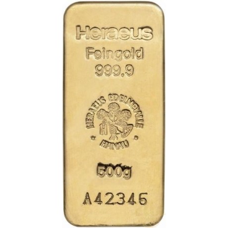 Heraeus 500g - Investiční zlatý slitek