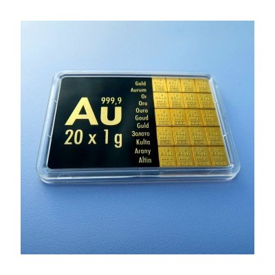 Gold Combibarren Valcambi 20x1 g -investiční zlatý slitek