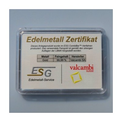 Gold Combibarren Valcambi 20x1 g -investiční zlatý slitek