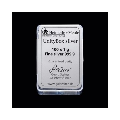 Heimerle + Meule UnityBox 100 x 1g - stříbrný investiční multi slitek