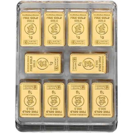 Gramm Goldbarren - 250x1g  - Heimerle + Meule UnityBox