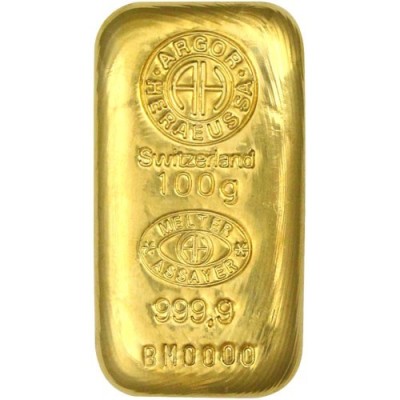 Argor-Heraeus investiční zlatý slitek 100 Gramů