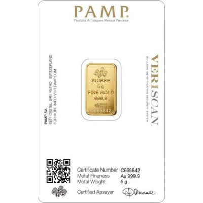 Pamp Fortuna 5g  - Investiční zlatý slitek