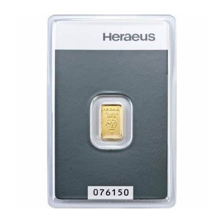 Heraeus 1g - Investiční zlatý slitek