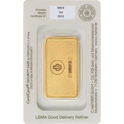 C. Hafner - 1 Oz - zlatý investiční slitek