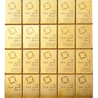 Valcambi 20 x 1g Combibarr - zlatý investiční slitek