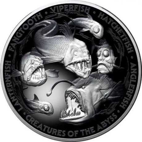Creature degli Abissi - Moneta da collezione d'argento da 5 Oz.