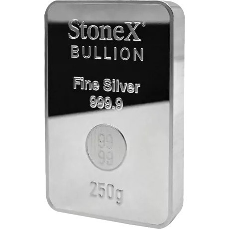 StoneX Coinbar - 250 g - lingotto di moneta d'argento