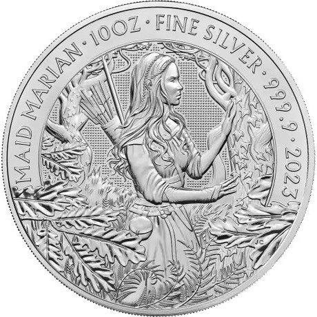 Miti e Leggende - Maid Marianne - Moneta d'argento da investimento da 10 Oz.