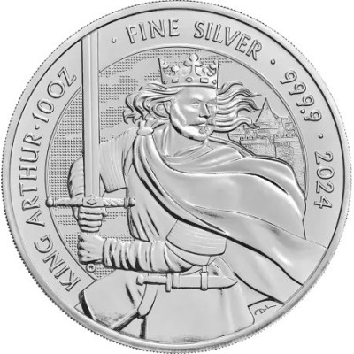 Miti e Leggende - Re Artù - 10 Oz - moneta d'argento da investimento