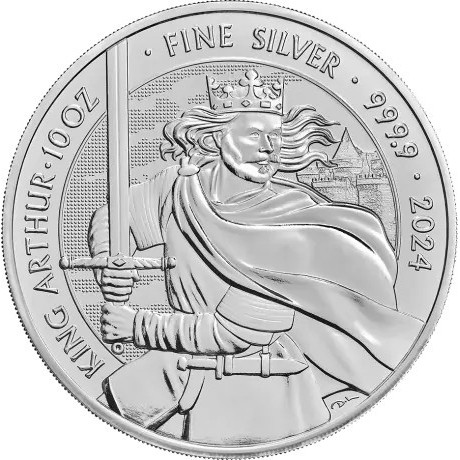 Miti e Leggende - Re Artù - 10 Oz - moneta d'argento da investimento