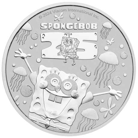 Spongebob Squarepants - Moneta da collezione d'argento da 1 Oz.