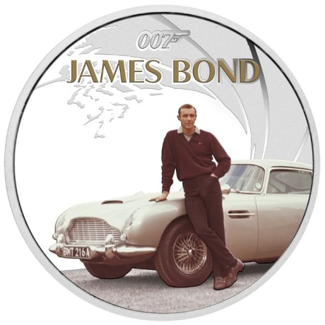 James Bond - Sean Connery - Moneta da collezione d'argento da 1 oz.