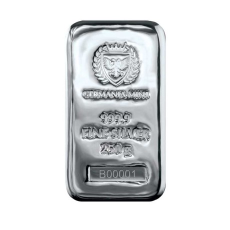 Germania Mint - 250g - lingotto d'argento da investimento