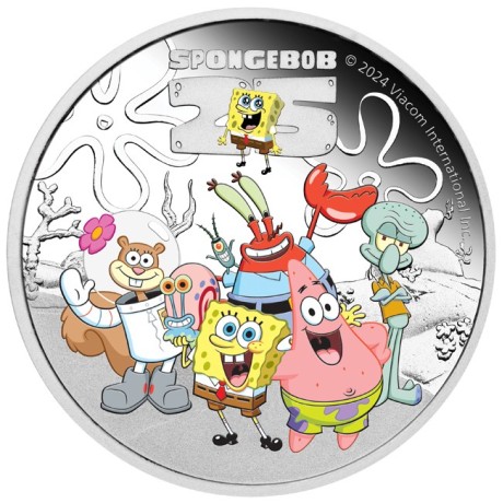 SpongeBob & Friends - Moneta da collezione d'argento da 1 Oz