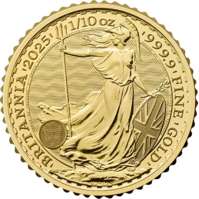 Britannia 2025 - 1/10 Oz - moneta d'oro da investimento