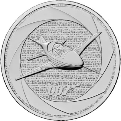 Sei decenni di 007 (80´s) - James Bond - Moneta d'argento da investimento da 1 Oz.