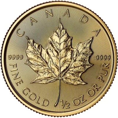 Foglia d'acero (2025) - Moneta d'oro da 1/2 oz.