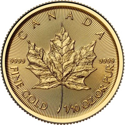 Foglia d'acero (2025) - 1/10 Oz - moneta d'oro da investimento