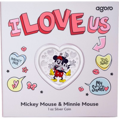 Topolino e Minnie Mouse - Moneta d'argento da collezione da 1 Oz
