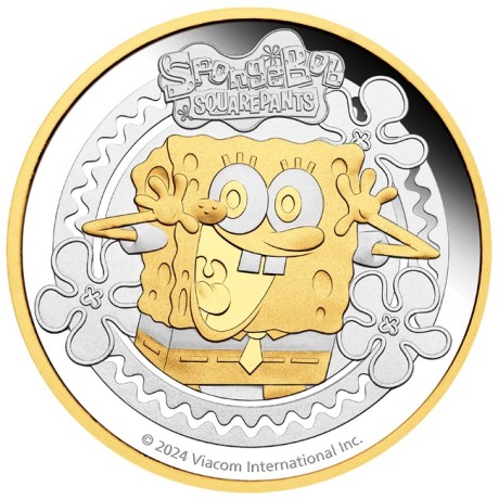 Spongebob Squarepants - Moneta da collezione d'argento da 2 Oz.