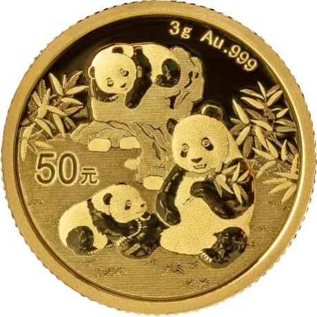 Panda (2025) - 3 g - moneta d'oro da investimento