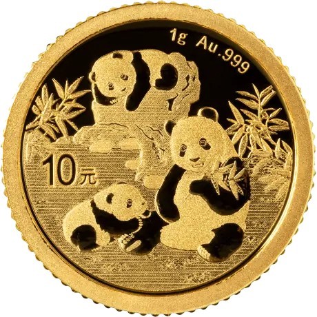 Panda (2025) - 1g - moneta d'oro da investimento