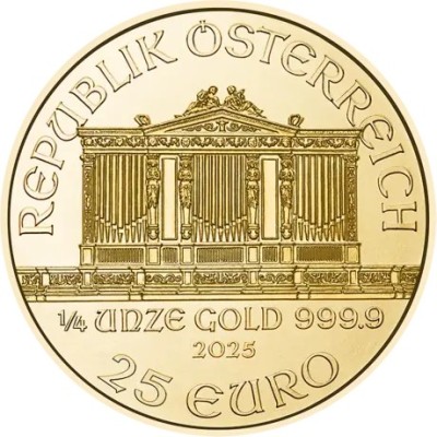 Wiener Philharmoniker (2025) - 1/4 Oz - moneta d'oro da investimento