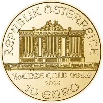 Wiener Philharmoniker (2025) - 1/10 Oz - moneta d'oro da investimento