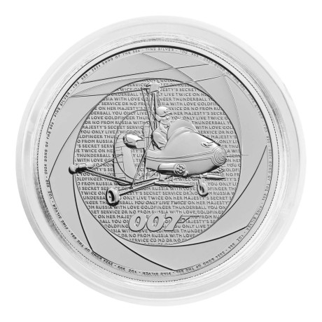 Sei decenni di 007 (60´s) - James Bond - Moneta d'argento da investimento da 1 Oz.