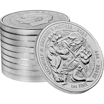 Miti e Leggende - Beowulf & Grendel´s Mother - 1 Oz - moneta d'argento da investimento
