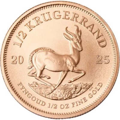 Krugerrand (2025) - Moneta d'oro da 1/2 Oz