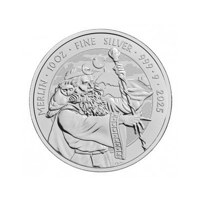 Miti e Leggende - Merlino - Moneta d'argento da investimento da 10 Oz.