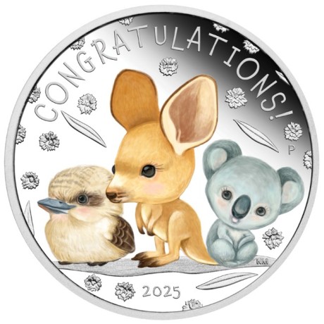 Nascita di un bambino (2025) - 1/2 Oz - moneta regalo d'argento