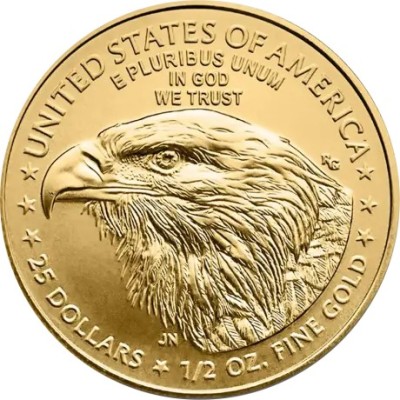Aquila americana (2025) - Moneta d'oro da 1/2 oz.