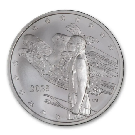 Dollaro Bisonte dei Nativi Americani di Mesa Grande (2025) - Moneta da collezione d'argento da 1 Oz.