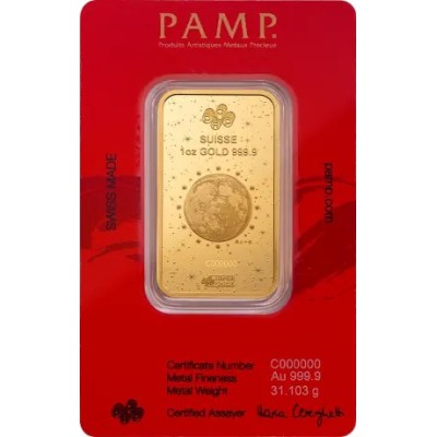 Pamp, Leggenda Lunare Serpente Bianco - 1 Oz - lingotto d'oro da investimento