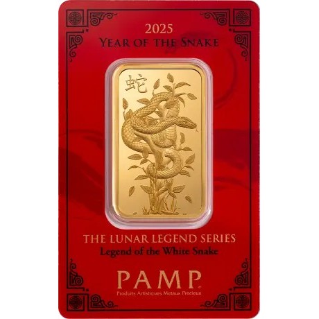 Pamp, Leggenda Lunare Serpente Bianco - 1 Oz - lingotto d'oro da investimento
