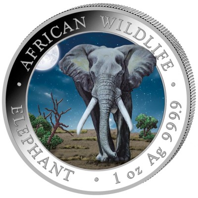 Elephant Day & Night Set (2025) - Moneta da collezione d'argento da 2 Oz.