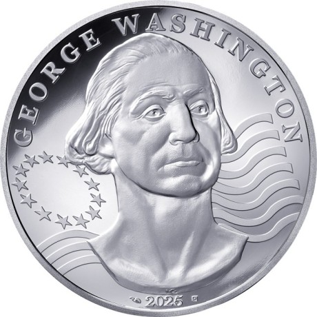 George Washington - Moneta da collezione d'argento da 2 Oz