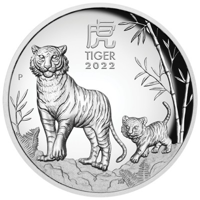 Tigre Lunare Australiana - Moneta d'argento da collezione da 5 Oz.