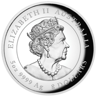 Tigre Lunare Australiana - Moneta d'argento da collezione da 5 Oz.