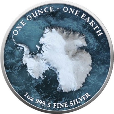 Terra - 1 Oz - Antartide - Moneta d'argento da collezione