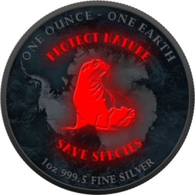 Terra - 1 Oz - Antartide - Moneta d'argento da collezione