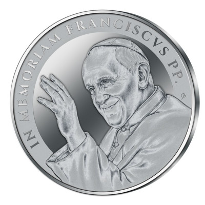 In memoriam - Papa Francesco - 1 Oz - moneta d'argento da collezione