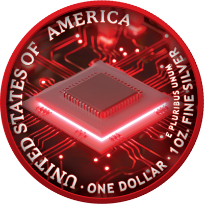 American Eagle, AI Awareness - Moneta d'argento da collezione da 1 Oz.