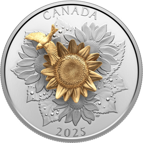 Cardellino e il Fiore (2025) - Moneta da collezione d'argento da 5 Oz.