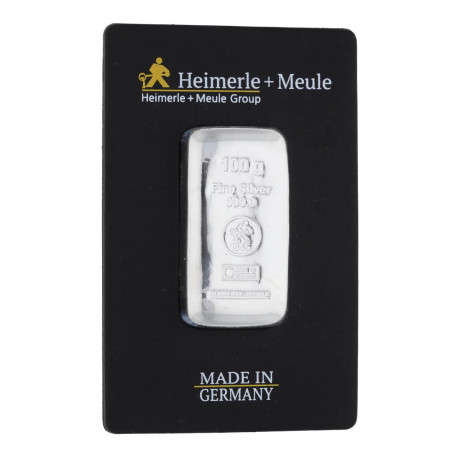 Heimerle + Meule - 100 g - lingotto d'argento da investimento