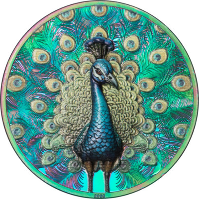 Pavone (2025) - 1 Oz - moneta da collezione in argento (consegna 5.10.2025)